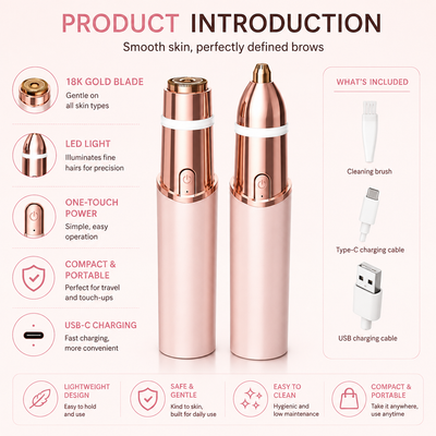 Auvira 2 in 1 facial & eyebrow hair trimmer