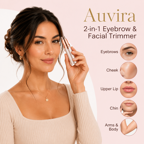 Auvira 2 in 1 facial & eyebrow hair trimmer