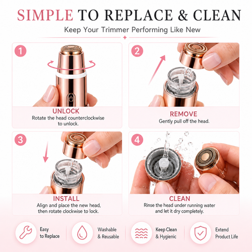 Auvira 2 in 1 facial & eyebrow hair trimmer